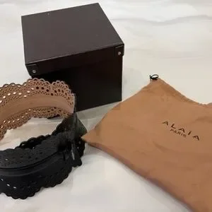 ALAÏA Corset Lux Mini Vienne Vague NOIR Corset Lux Mini Vienne Vague large belt - ALAÏA - BLACK  main image 3